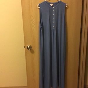 JJill sleeveless maxi dress blue